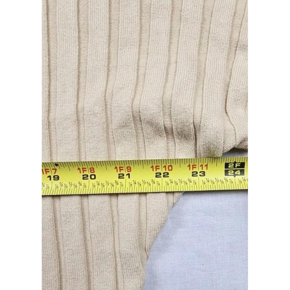 Moussy Cream-Colored, Ribbed Knit, Button-Front Cardigan Sweater - Picture 4 of 6
